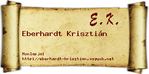 Eberhardt Krisztián névjegykártya